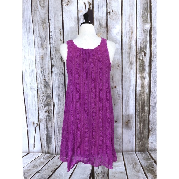 Free People Wild Pink Lace Swing Tank Dress - Picture 2 of 5